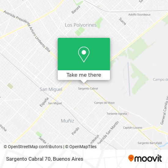 Sargento Cabral 70 map