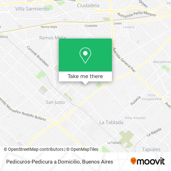 Pedicuros-Pedicura a Domicilio map