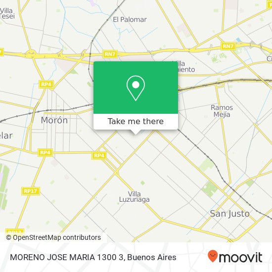 Mapa de MORENO  JOSE MARIA 1300 3