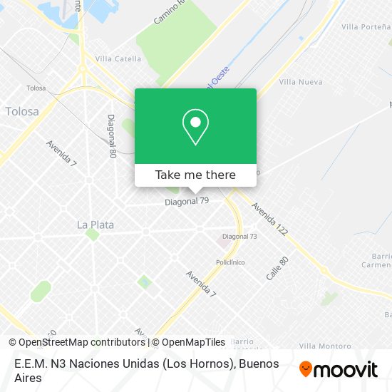 E.E.M. N3 Naciones Unidas (Los Hornos) map