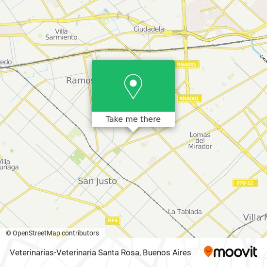 Veterinarias-Veterinaria Santa Rosa map