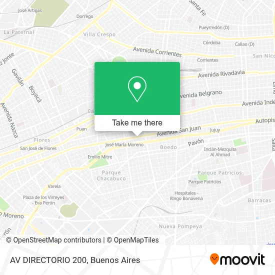 AV  DIRECTORIO 200 map
