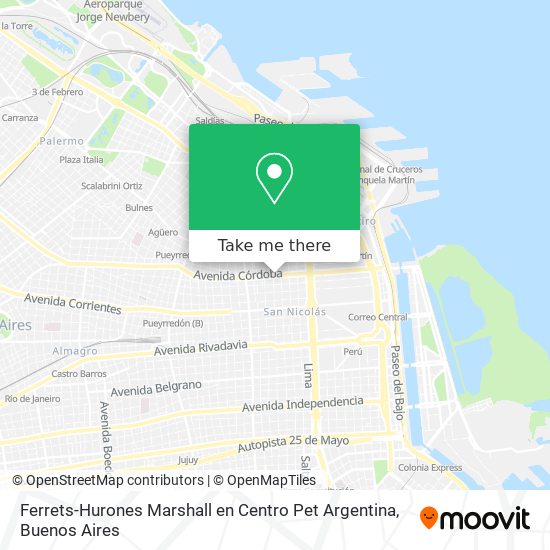 Ferrets-Hurones Marshall en Centro Pet Argentina map