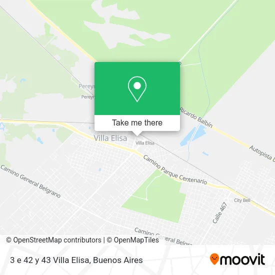 3 e  42 y 43  Villa Elisa map