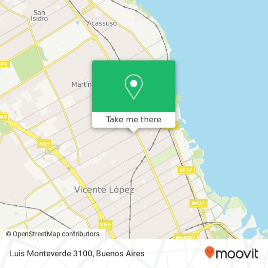 Luis Monteverde 3100 map