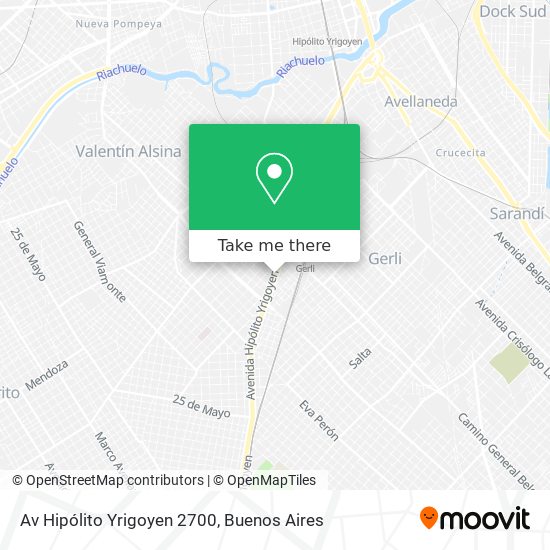 Av  Hipólito Yrigoyen 2700 map