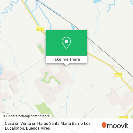 Mapa de Casa en Venta en Haras Santa Maria Barrio Los Eucaliptos