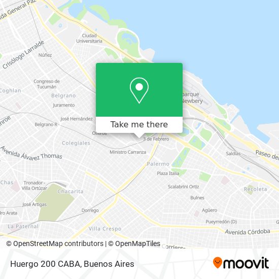Mapa de Huergo 200 CABA