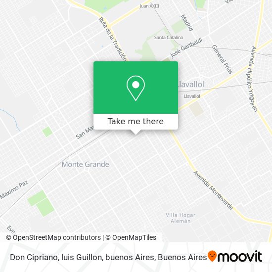 Don Cipriano, luis Guillon, buenos Aires map