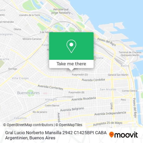 Gral  Lucio Norberto Mansilla 2942  C1425BPI CABA  Argentinien map