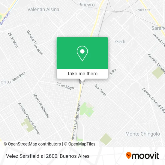 Mapa de Velez Sarsfield al 2800
