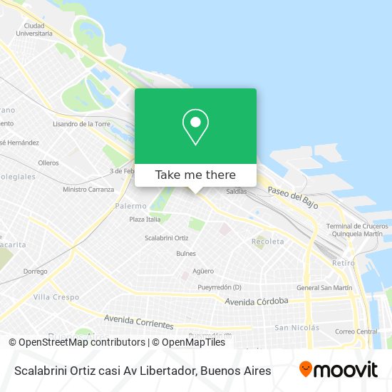 Mapa de Scalabrini Ortiz  casi Av Libertador