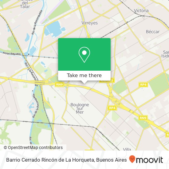 Mapa de Barrio Cerrado Rincón de La Horqueta