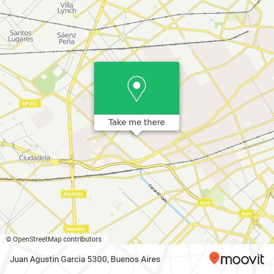 Juan Agustin Garcia 5300 map