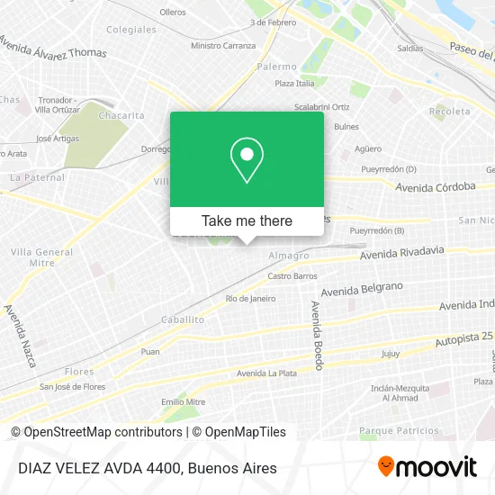 DIAZ VELEZ  AVDA  4400 map
