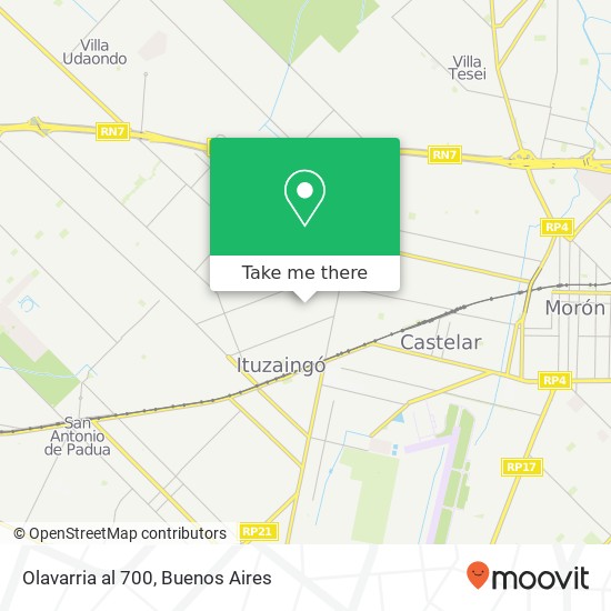 Olavarria al 700 map