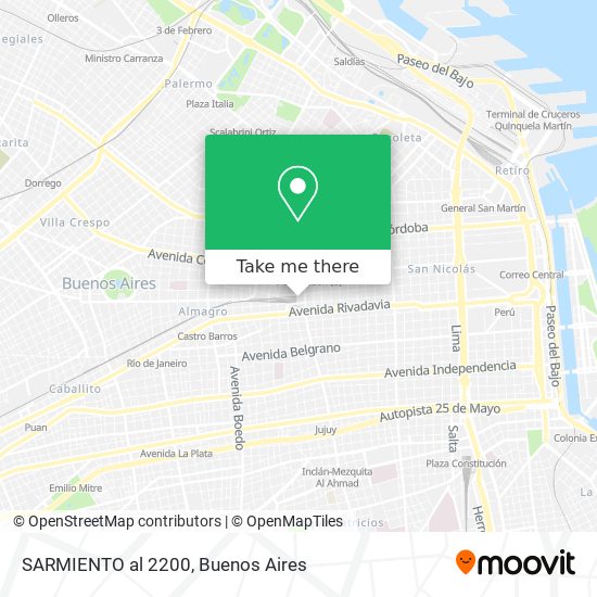 SARMIENTO al 2200 map
