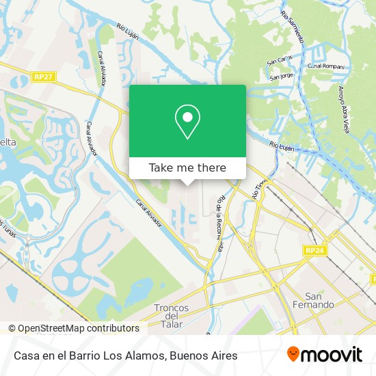 Mapa de Casa en el Barrio Los Alamos