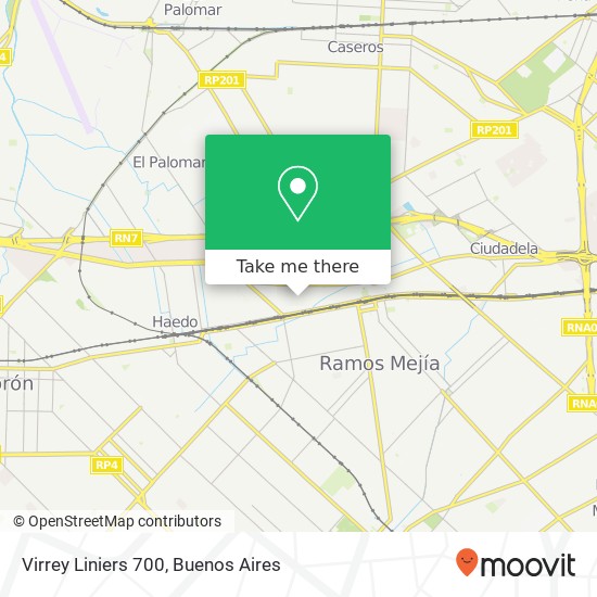 Virrey Liniers 700 map