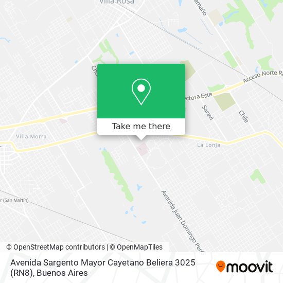 Avenida Sargento Mayor Cayetano Beliera 3025 (RN8) map