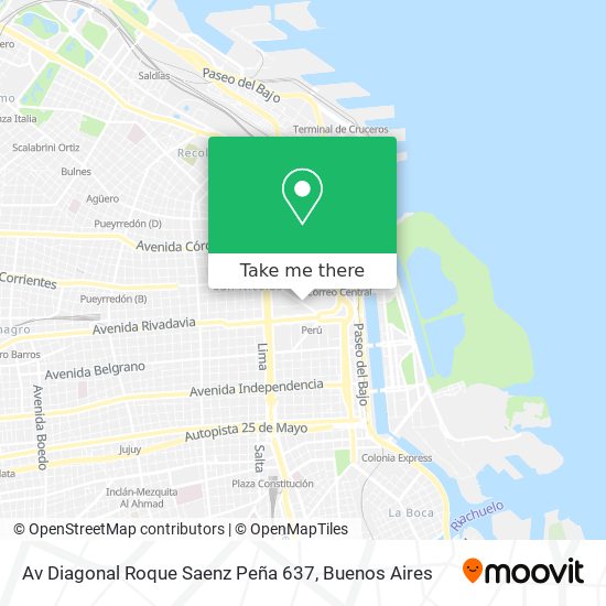 Av  Diagonal Roque Saenz Peña 637 map