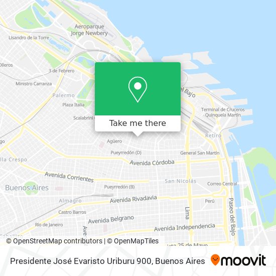 Presidente José Evaristo Uriburu 900 map