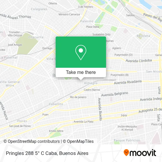 Pringles 288  5° C  Caba map