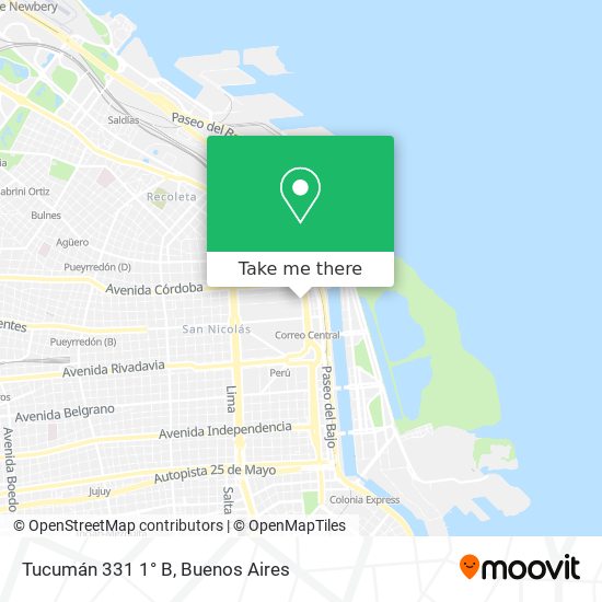 Tucumán 331 1° B map