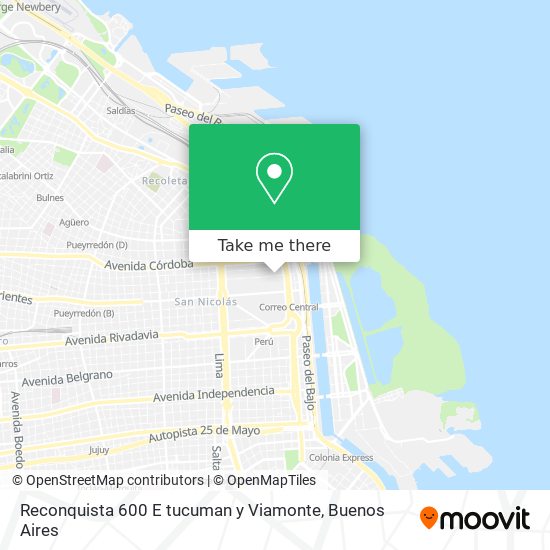 Reconquista 600 E tucuman y Viamonte map