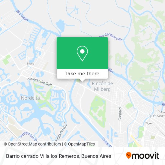 Mapa de Barrio cerrado Villa los Remeros