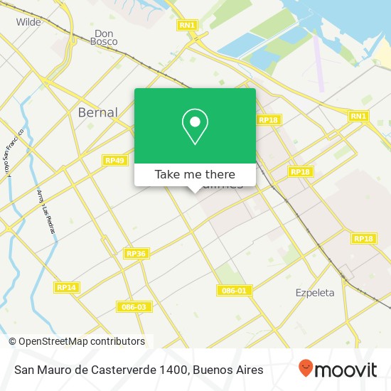 San Mauro de Casterverde 1400 map