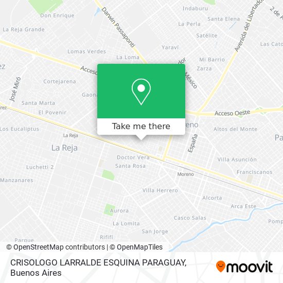 CRISOLOGO LARRALDE ESQUINA PARAGUAY map