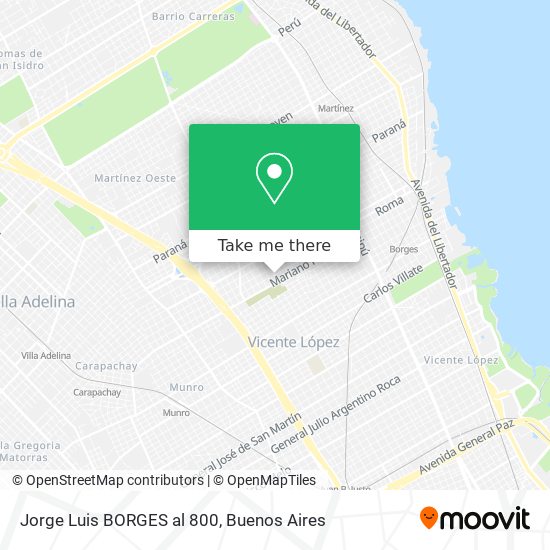 Jorge Luis BORGES al 800 map