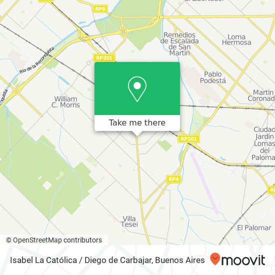 Isabel La Católica / Diego de Carbajar map