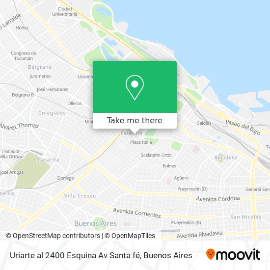 Uriarte al 2400  Esquina Av  Santa fé map