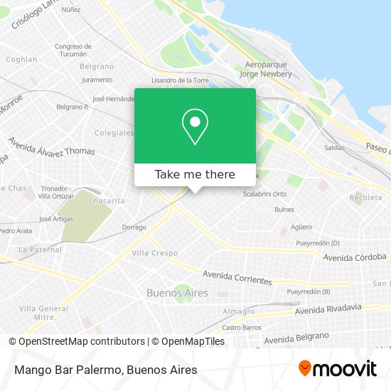 Mapa de Mango Bar Palermo