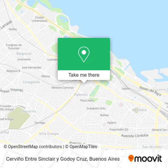 Mapa de Cerviño Entre Sinclair y Godoy Cruz
