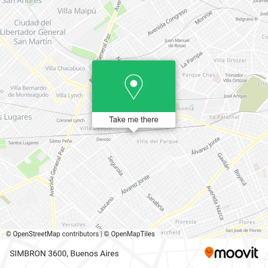 SIMBRON 3600 map
