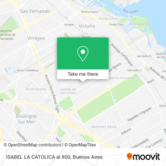 ISABEL LA CATOLICA al 800 map