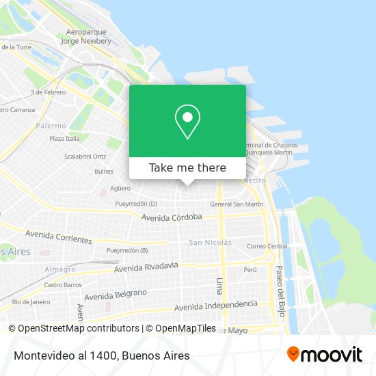 Mapa de Montevideo  al 1400