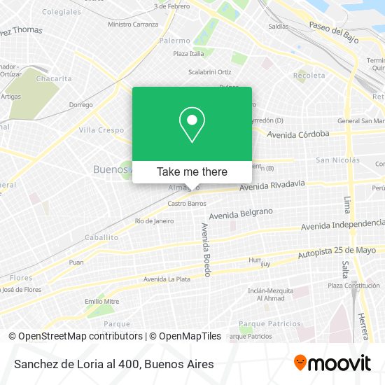 Sanchez de Loria al 400 map