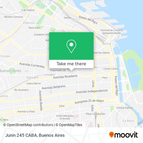 Mapa de Junin 245  CABA