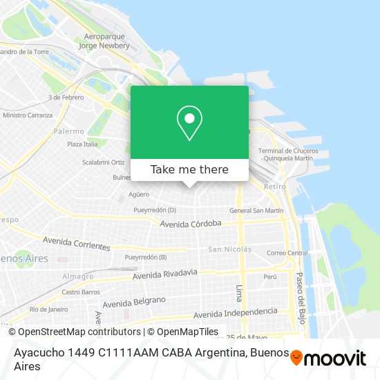 Mapa de Ayacucho 1449  C1111AAM CABA  Argentina