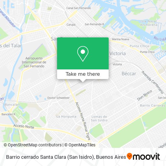 Barrio cerrado Santa Clara (San Isidro) map