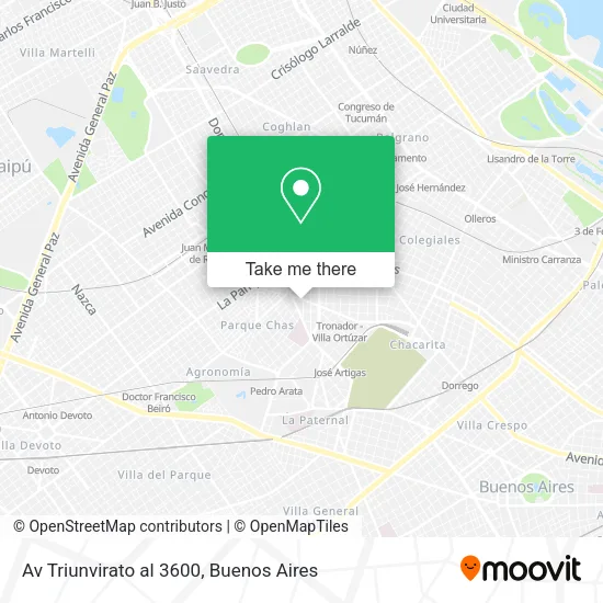 Mapa de Av  Triunvirato  al 3600