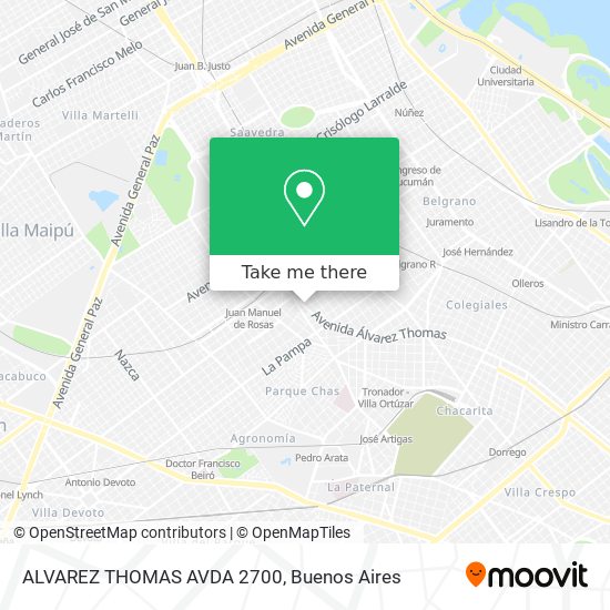 Mapa de ALVAREZ THOMAS  AVDA  2700