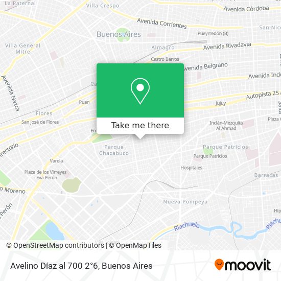 Avelino Díaz al 700 2°6 map