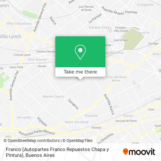 Franco (Autopartes Franco Repuestos Chapa y Pintura) map