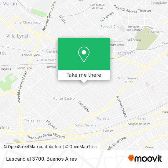 Mapa de Lascano al 3700