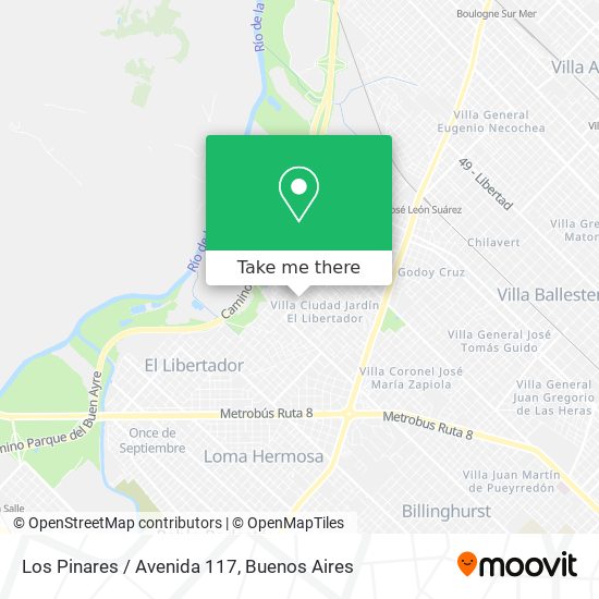 Los Pinares / Avenida 117 map